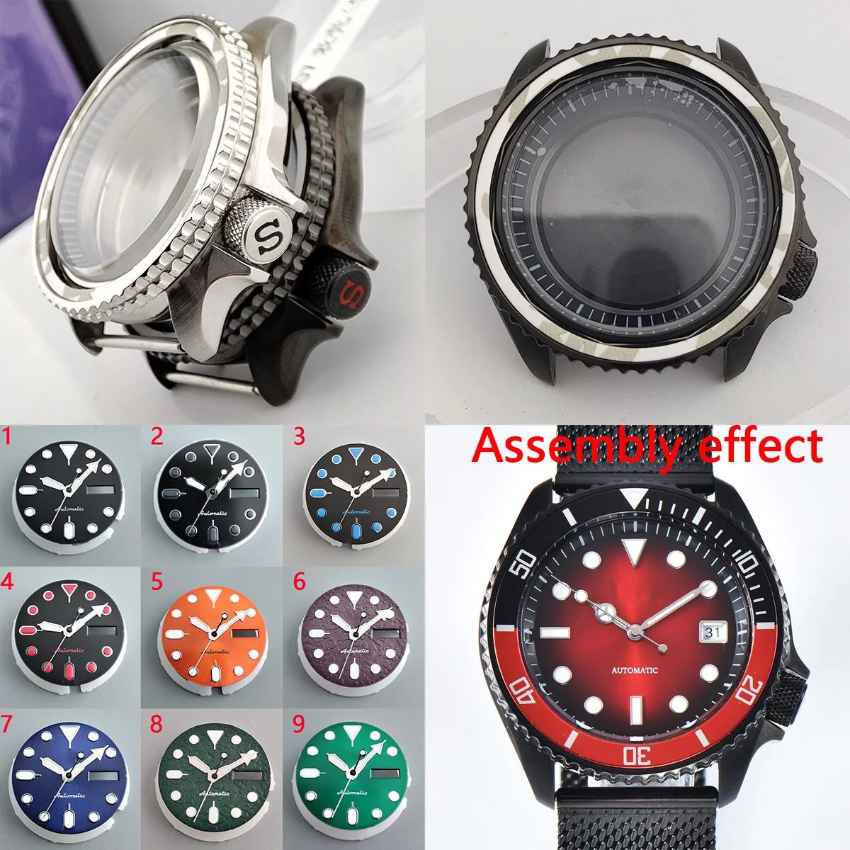 41.5mm NH35 case nh36 man Watch case nh35 dial 007 case nh35 movement sapphire glass stainless steel watch Accessories parts
41.5mm NH35 case nh36 man Watch case nh35 dial 007 case nh35 movement sapphire glass stainless steel watch Accessories parts