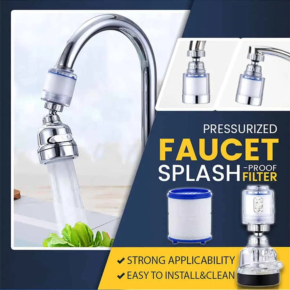 Universal 360 Swivel Faucet Pressurized Splash-Proof Filter Faucet 3 Modes Water Saving Kitchen Bathroom Purifier Filter Mouth
Universal 360 Swivel Faucet Pressurized Splash-Proof Filter Faucet 3 Modes Water Saving Kitchen Bathroom Purifier Filter Mouth
