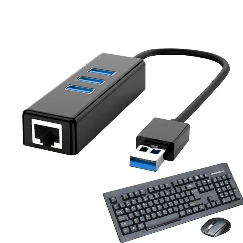 

Lenovos 4 Ports USB 3.0 100M Ethernet Port To Interface Adapter USB To 100M Ethernet Port Docking Station Hub For Laptops