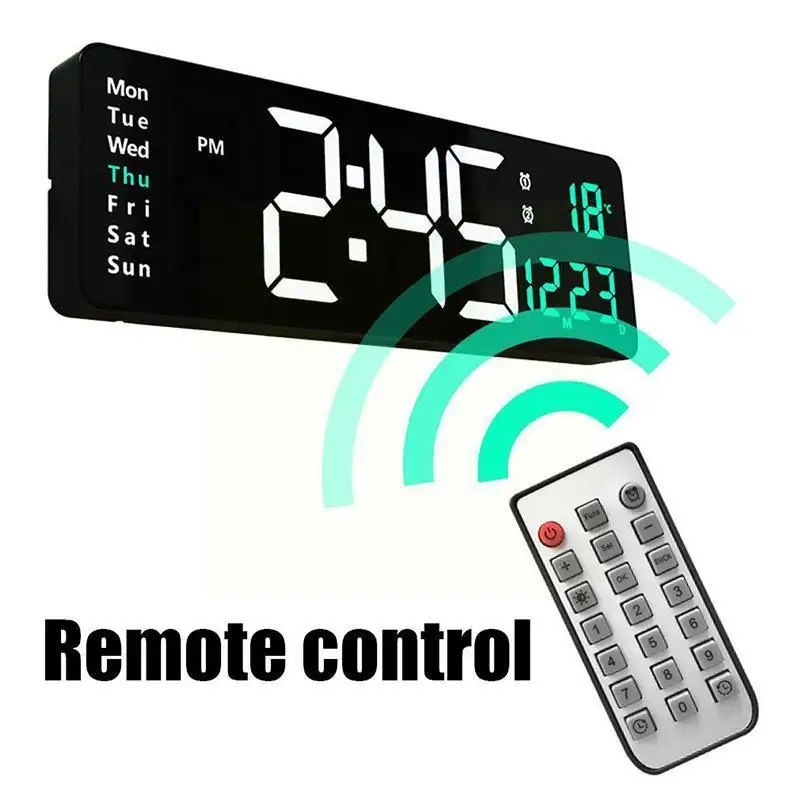 16" Large LED Digital Wall Clock Electronic Wall Clocks Wall-mounted Clock Decor Living Remote Room Date Desktop Control Te I4B3
16" Large LED Digital Wall Clock Electronic Wall Clocks Wall-mounted Clock Decor Living Remote Room Date Desktop Control Te I4B3