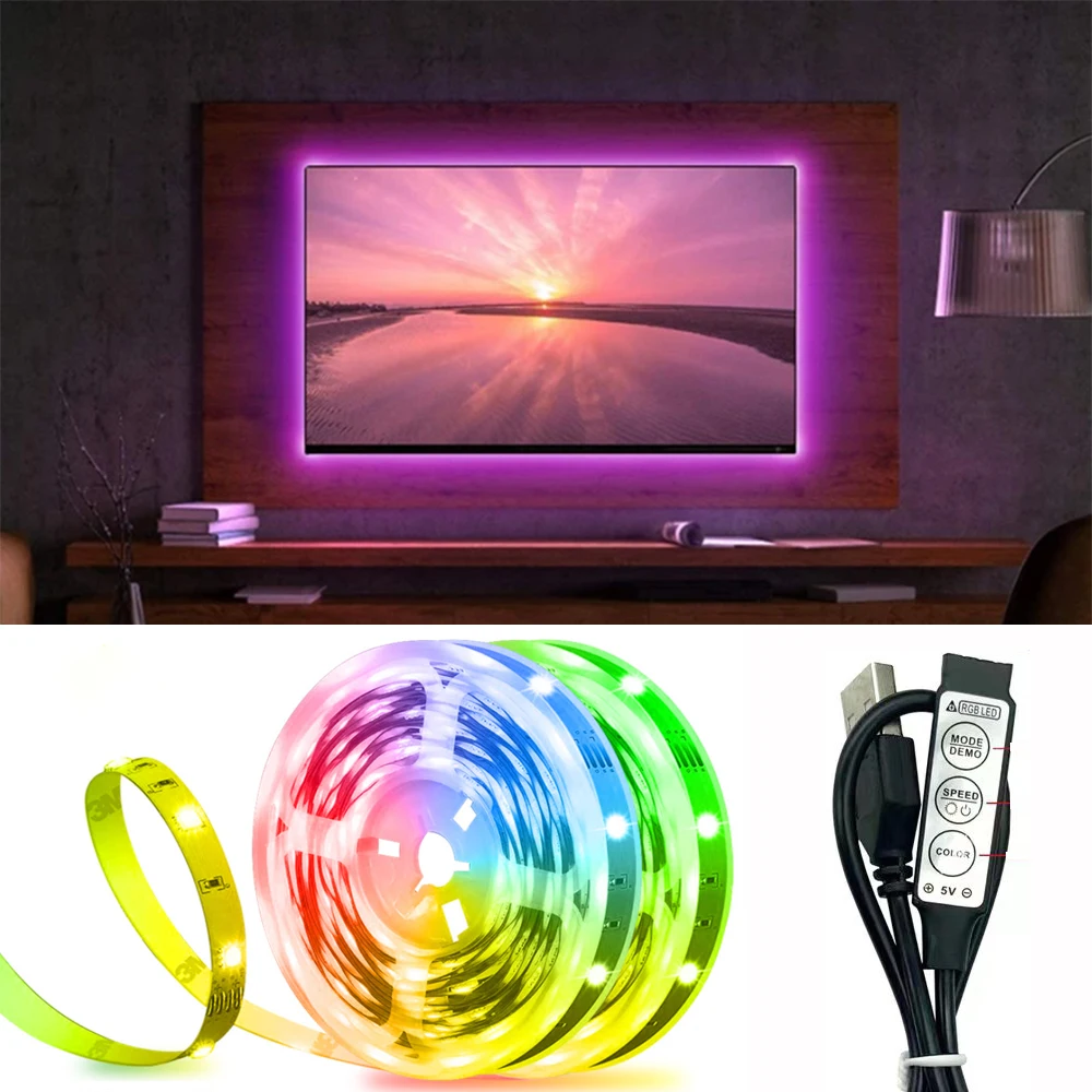 Led Strip Light 3 Key Control USB Led Lamp Belt for Cool Lighting for E-sports Game Scenes Decoration
Led Strip Light 3 Key Control USB Led Lamp Belt for Cool Lighting for E-sports Game Scenes Decoration