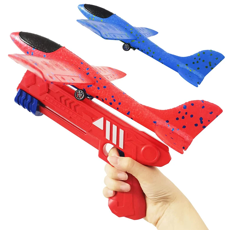 

Shooting Fly Foam Airplane Launcher Toys Kids Glider Plane Catapult Hand Throw Airplane for Children Gift Gun Aircraft Toy