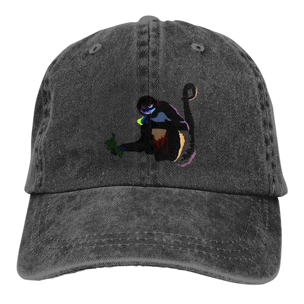 

Washed Men's Baseball Cap B Is For Black Handed Spider Monkey Trucker Snapback Caps Dad Hat Monkey Golf Hats