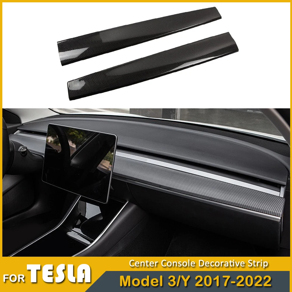 For Tesla Model 3 Model Y Center Console Decorative Strip 2022 Interior Accessories Dashboard Protective Cover ABS Carbon Fiber
For Tesla Model 3 Model Y Center Console Decorative Strip 2022 Interior Accessories Dashboard Protective Cover ABS Carbon Fiber