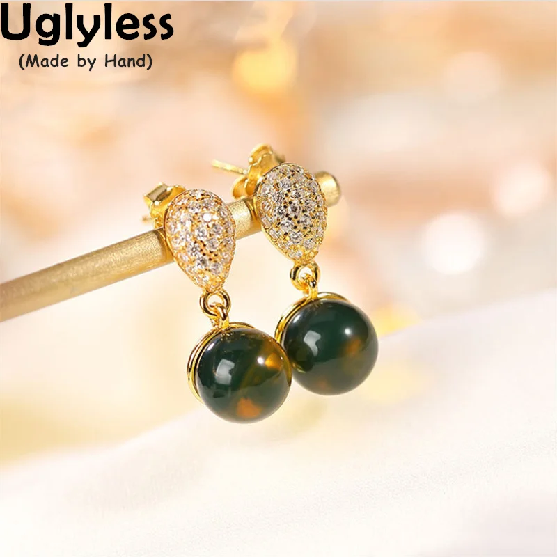 Uglyless Like Candy Balls Natural Blue Amber Earrings for Women Sparkly Crystals Brincos Gold Fashion Dress Jewelry 925 Silver
Uglyless Like Candy Balls Natural Blue Amber Earrings for Women Sparkly Crystals Brincos Gold Fashion Dress Jewelry 925 Silver