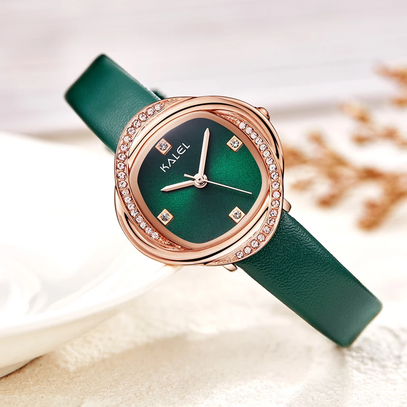 New Popular Green Watch for Women Small Elegant Clock Cross Flower Rose Gold Wristwatch Leather Band Gift Reloj Mujer 2022
New Popular Green Watch for Women Small Elegant Clock Cross Flower Rose Gold Wristwatch Leather Band Gift Reloj Mujer 2022