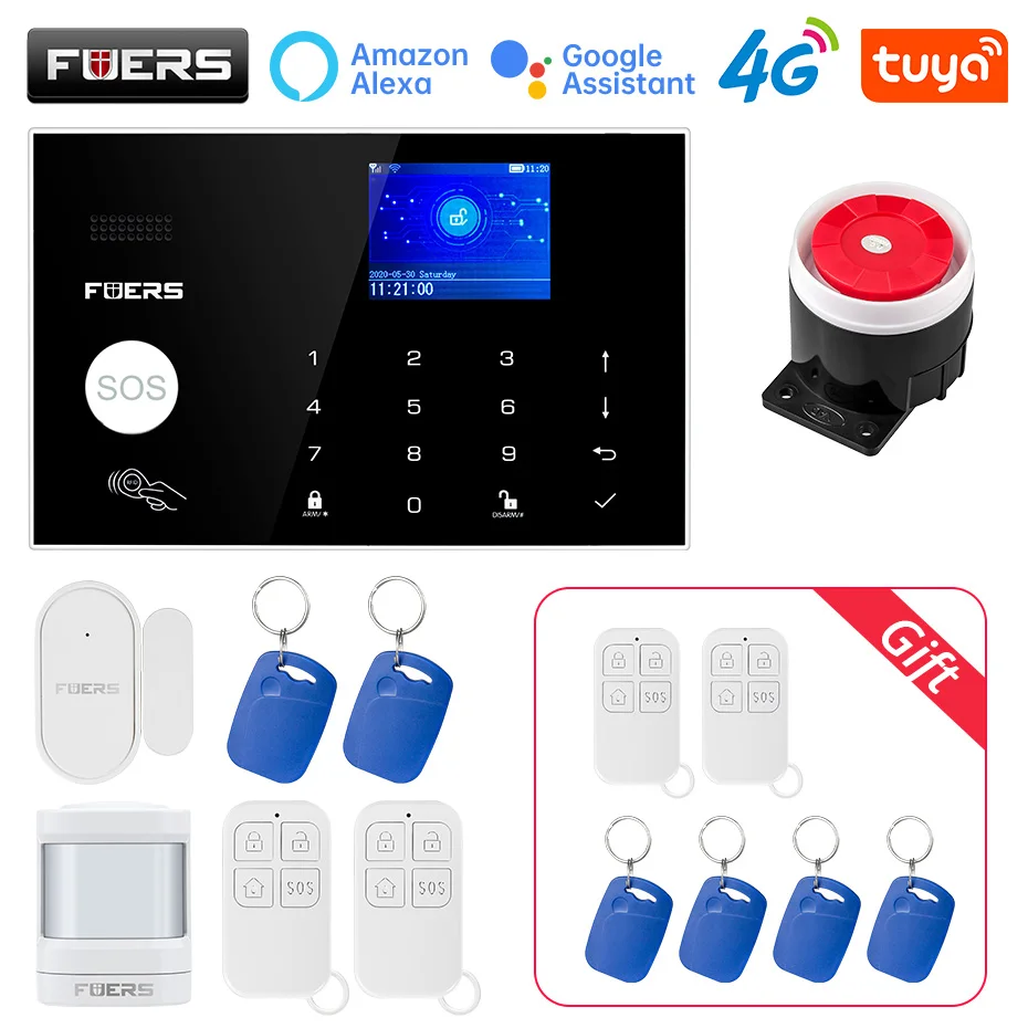 Fuers G34 Smart Home Alarm WIFI 4G GSM Security Alarm System Kit with Alexa Tuya Smart APP Control Motion Sensor Burglar Alarm
Fuers G34 Smart Home Alarm WIFI 4G GSM Security Alarm System Kit with Alexa Tuya Smart APP Control Motion Sensor Burglar Alarm