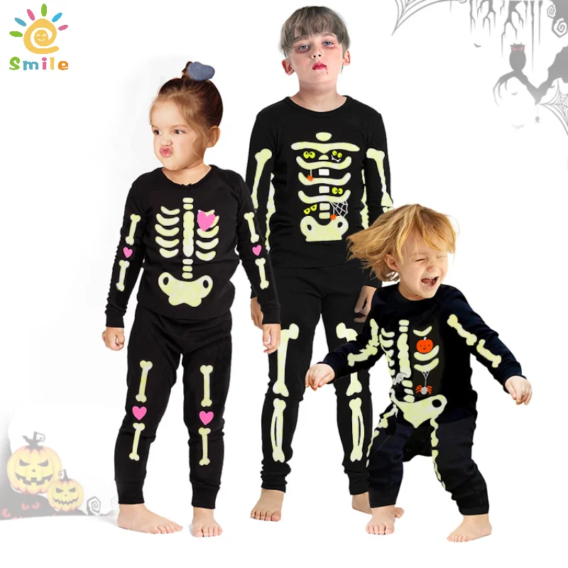 Halloween Kids Pajamas Kids Toddler Jumpsuits Big Boys Girls 2 Piece Skull Cotton Costume Set Baby Skeleton Rack Jumpsuit Kids
Halloween Kids Pajamas Kids Toddler Jumpsuits Big Boys Girls 2 Piece Skull Cotton Costume Set Baby Skeleton Rack Jumpsuit Kids