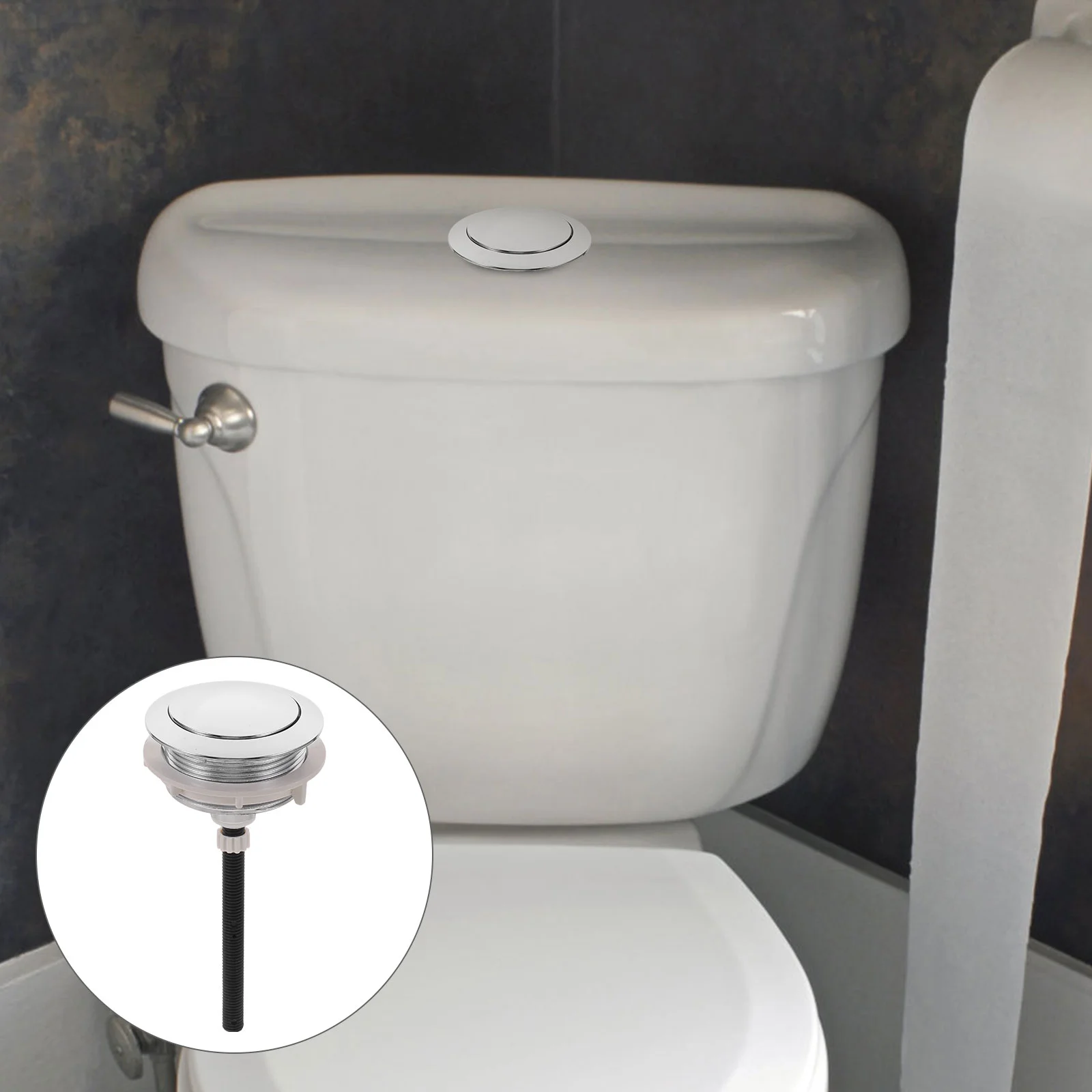 Toilet Tank Buttons Single Push Flushing Toilet Button Toilet Buttons Replacement Toilet Flush Button 48×57mm
Toilet Tank Buttons Single Push Flushing Toilet Button Toilet Buttons Replacement Toilet Flush Button 48×57mm