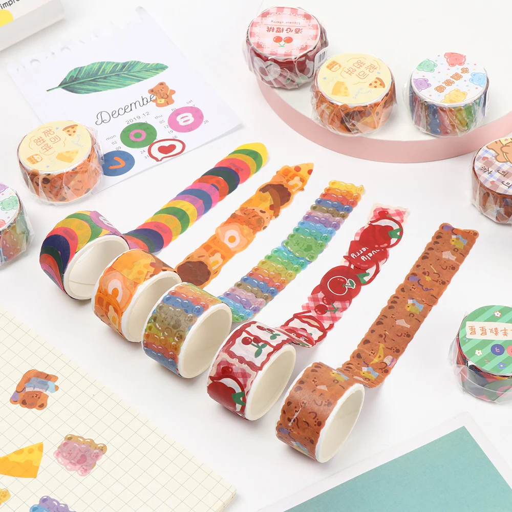 100pcs/Roll Washi Tape Cute Cartoon Pattern Sticky Paper Diary Label Tearable Decorative Adhesive Scrapbooking Sticker
100pcs/Roll Washi Tape Cute Cartoon Pattern Sticky Paper Diary Label Tearable Decorative Adhesive Scrapbooking Sticker