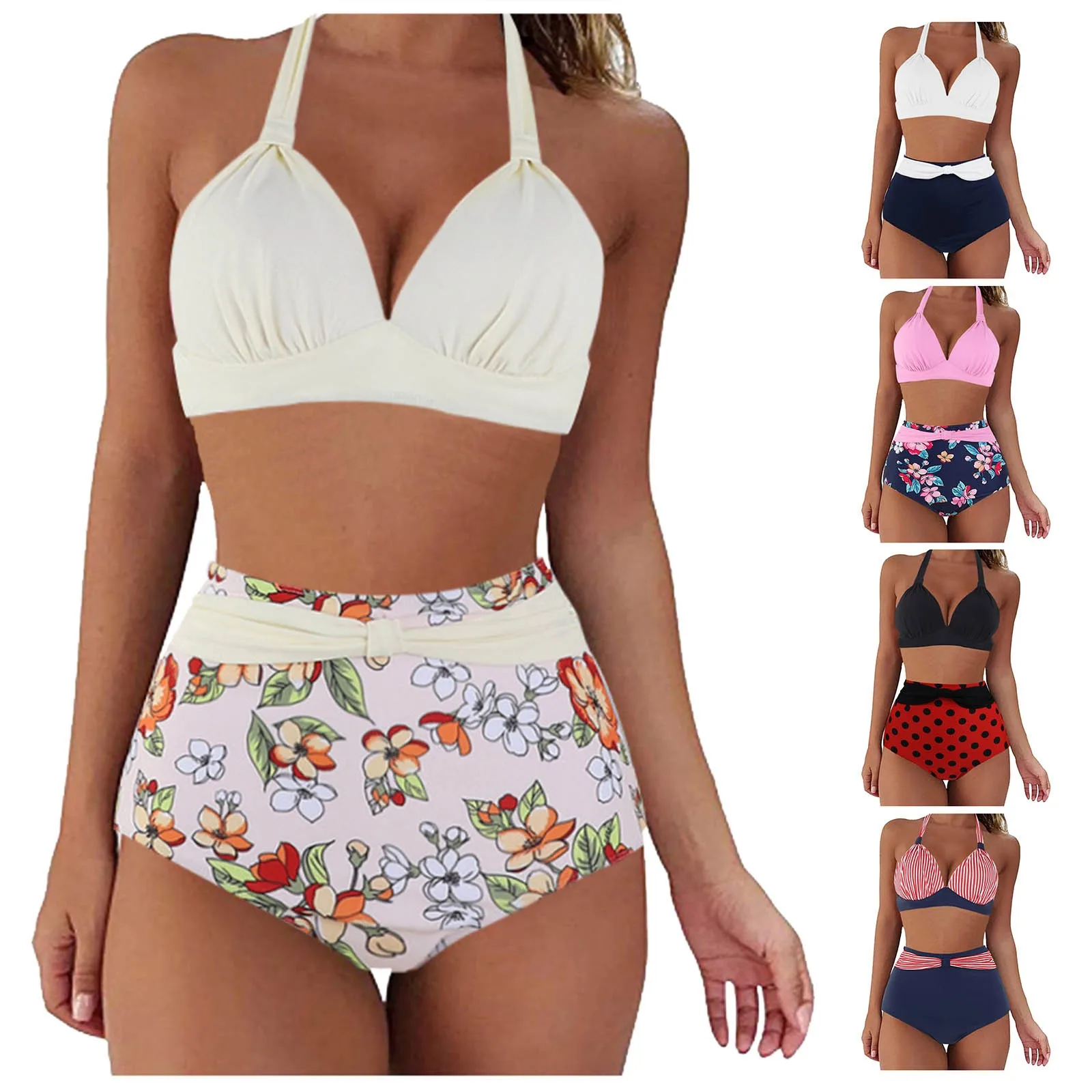 Two Vintage Piece Crop Women Retro Halter Printing Piece Ruched Two Piece Wrap Waist Swimwear Tops Leopard Swimsuit Top Women
Two Vintage Piece Crop Women Retro Halter Printing Piece Ruched Two Piece Wrap Waist Swimwear Tops Leopard Swimsuit Top Women