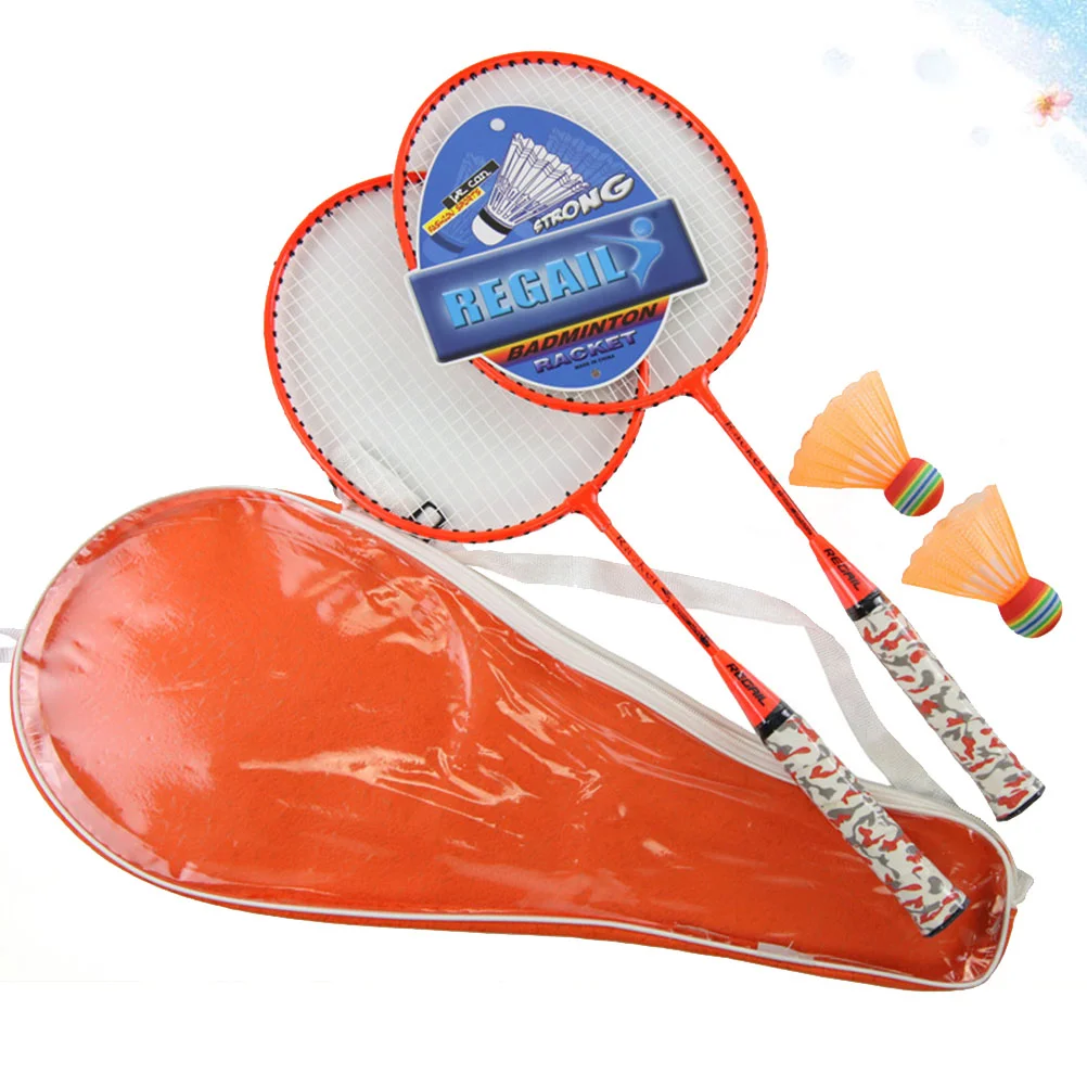 

Badminton Racket Kids Badminton Set with 2 Rackets Racquet Play Game Beach Toys Outdoor Sports Supplies Beginner Training with