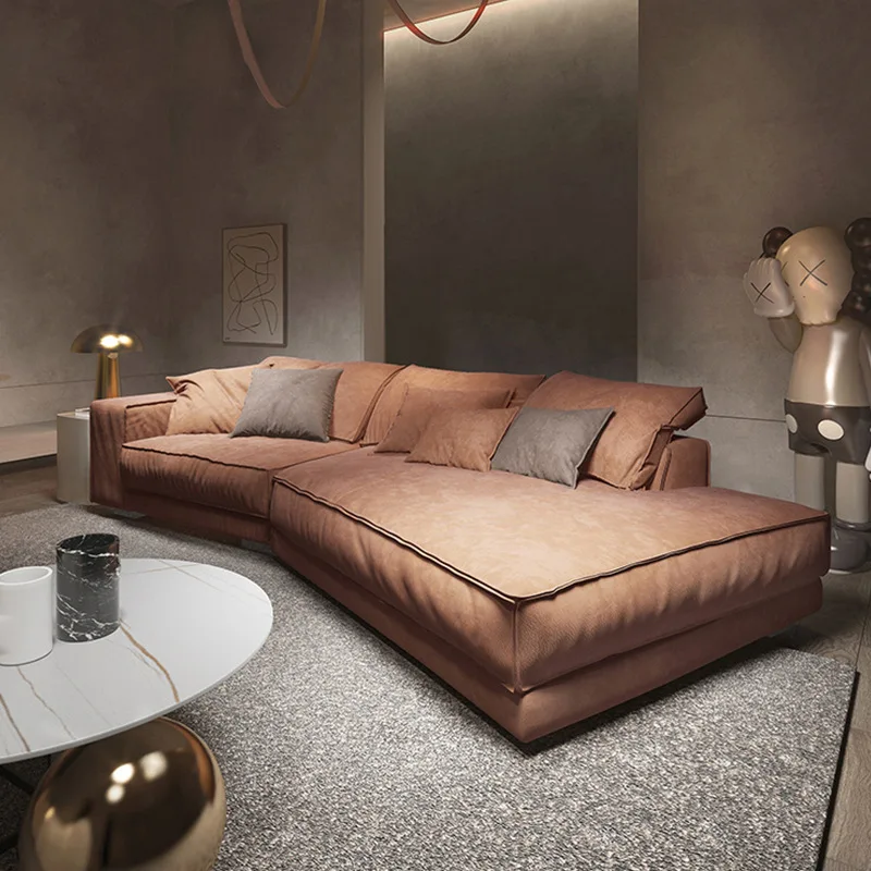 Modern Italian anti-cat scratch frosted fabric sofa living room special-shaped corner designer minimalist curved no-wash sofa
Modern Italian anti-cat scratch frosted fabric sofa living room special-shaped corner designer minimalist curved no-wash sofa