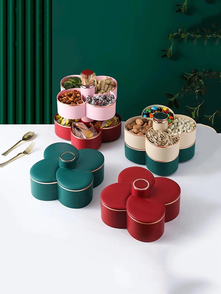 Petal-Shape Rotating Candy Box Dish Dried Fruit Compartment Plate Wedding Party Living Room Rotate Fruits Plate Home Organizer
Petal-Shape Rotating Candy Box Dish Dried Fruit Compartment Plate Wedding Party Living Room Rotate Fruits Plate Home Organizer