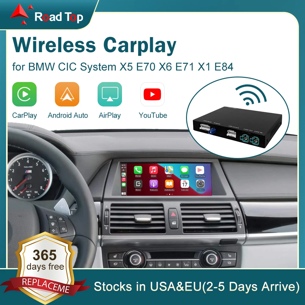 Беспроводная система CarPlay для BMW CIC X5 E70 X6 E71 2011-2013 X1 E84 2009-2015, с функцией Android Mirror Link AirPlay Car Play
Беспроводная система CarPlay для BMW CIC X5 E70 X6 E71 2011-2013 X1 E84 2009-2015, с функцией Android Mirror Link AirPlay Car Play