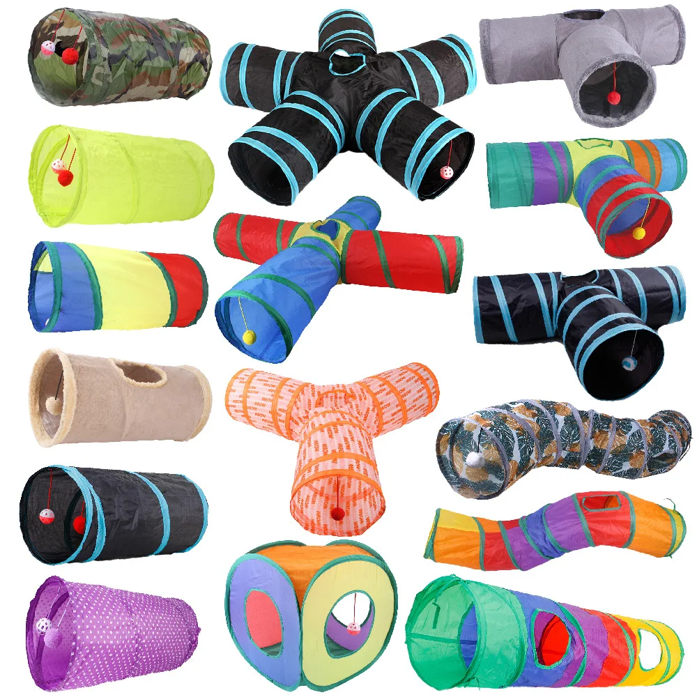 Cat Tunnel 2 /3 /4 Way Collapsible Small Animal Tube Kitty Tunnels Interactive Maze House Toy for Kitten Puppy Rabbit Guinea Pig
Cat Tunnel 2 /3 /4 Way Collapsible Small Animal Tube Kitty Tunnels Interactive Maze House Toy for Kitten Puppy Rabbit Guinea Pig