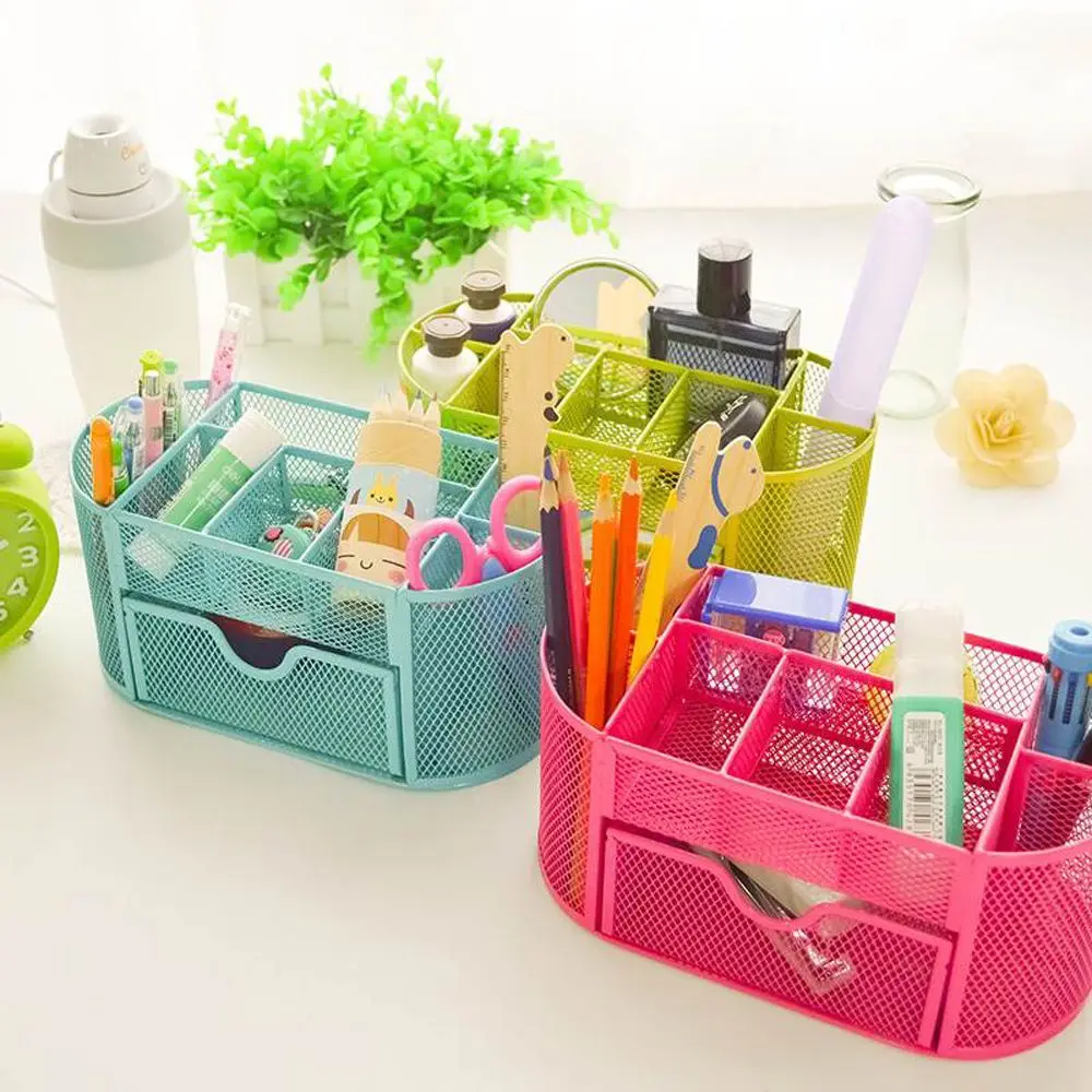 1pc Metal Iron Mesh Basket Office Desktop Storage Box Metal Nine Grid Pen Holder Stationery Pen Finishing Storage Box Report
1pc Metal Iron Mesh Basket Office Desktop Storage Box Metal Nine Grid Pen Holder Stationery Pen Finishing Storage Box Report