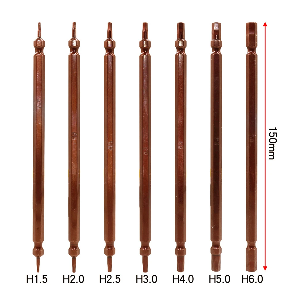 7Pcs 1/4'' Double Head Screwdriver Bit Magnetic Hex Head 65/100/150mm Screwdriver Set For Hand Electric Screwdriver Air Drill
7Pcs 1/4'' Double Head Screwdriver Bit Magnetic Hex Head 65/100/150mm Screwdriver Set For Hand Electric Screwdriver Air Drill