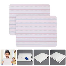 2 Pcs Whiteboard Boards Lines Writing Word Small Dry Erase Portable Whiteboards Conference Learning Wood Child