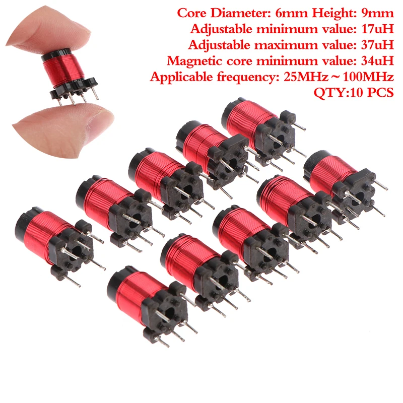 10pcs 50T 13uh-34uH Adjustable High-Frequency Ferrite Core Inductor Adjustable Tools
10pcs 50T 13uh-34uH Adjustable High-Frequency Ferrite Core Inductor Adjustable Tools
