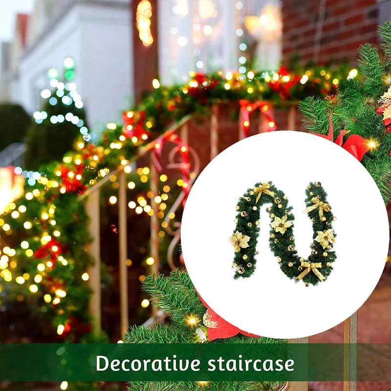 1 PCS 9 Feet Garland Christmas Decorations Artificial Wreath With Berries And Pine Cones For Front Door Green+Yellow
1 PCS 9 Feet Garland Christmas Decorations Artificial Wreath With Berries And Pine Cones For Front Door Green+Yellow