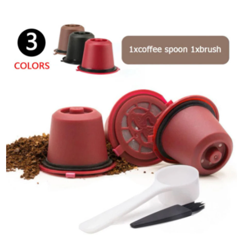 3Pc Reusable Capsules Refillable For Nespresso Coffee Machine Food Grade Plastic Coffee Capsule Cups With Spoon Brush Coffeeware
3Pc Reusable Capsules Refillable For Nespresso Coffee Machine Food Grade Plastic Coffee Capsule Cups With Spoon Brush Coffeeware