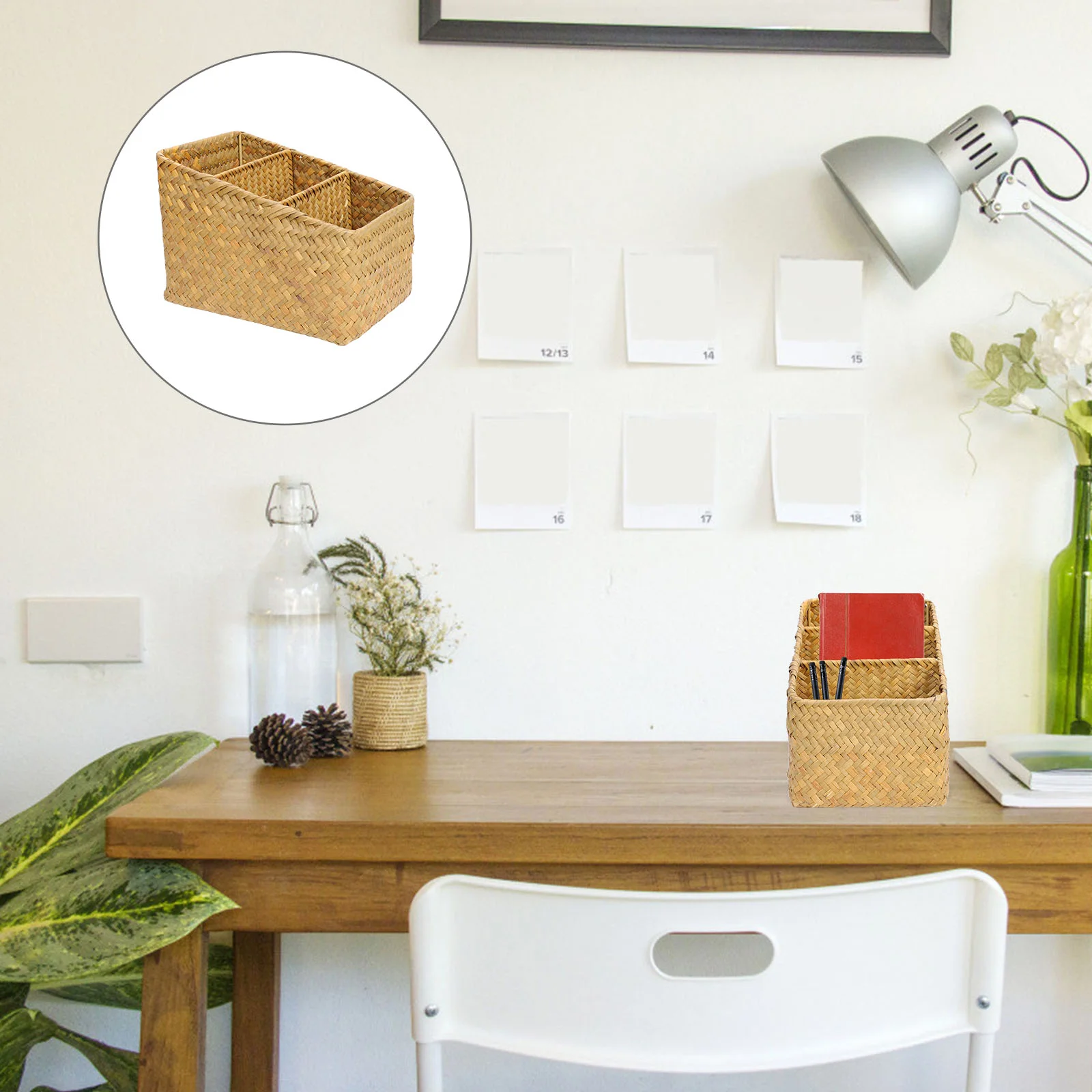 1Pc Basket Container Storage Box Woven Basket Desktop Organizer for Kitchen Household Desktop Decor
1Pc Basket Container Storage Box Woven Basket Desktop Organizer for Kitchen Household Desktop Decor