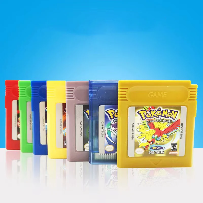 Видеоигра для 16-битного картриджа игровая консоль Pokemon Серия карт Синий Зеленый