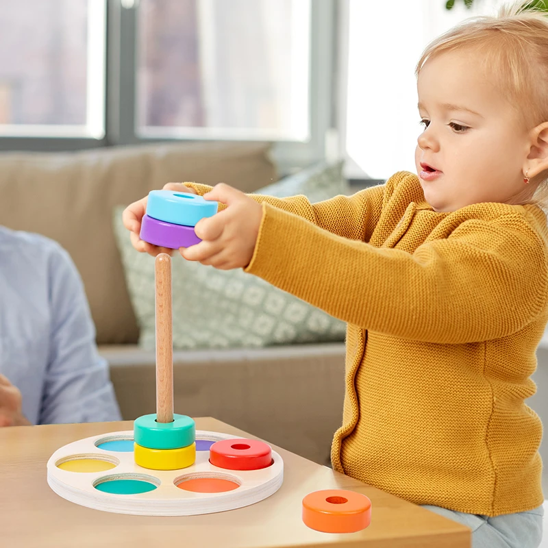 Montessori Toys Rainbow Stacking Ring Tower Board Baby Early Educational Teaching Aids Wood Toddler Baby Toy for Children Colors
Montessori Toys Rainbow Stacking Ring Tower Board Baby Early Educational Teaching Aids Wood Toddler Baby Toy for Children Colors