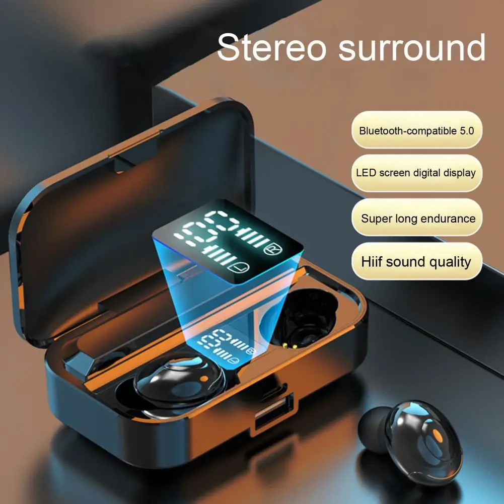 Wireless Earphones In-ear Noise Canceling Bluetooth-compatible 5.0 Sport Stereo Wireless Headset for Running 
Wireless Earphones In-ear Noise Canceling Bluetooth-compatible 5.0 Sport Stereo Wireless Headset for Running