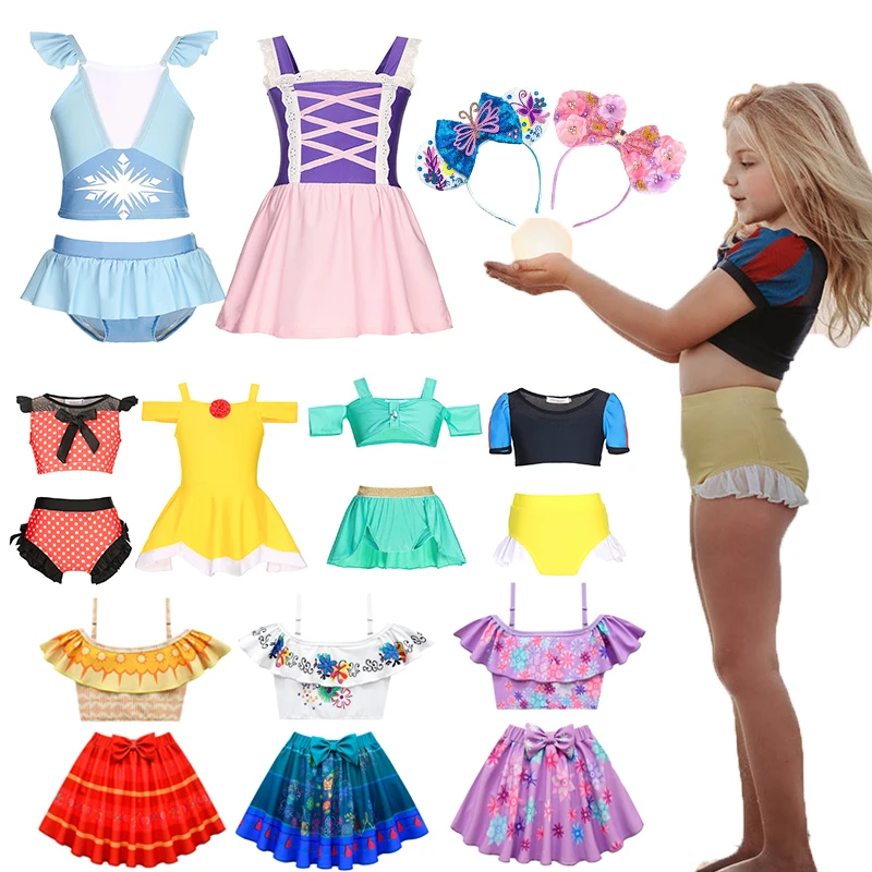 Disney Encanto&Frozen Isabella Elsa Princess Summer Girl Belle Swimsuit Aurora Swimwear With Glasses Beach Wearming Bathing Suit
Disney Encanto&Frozen Isabella Elsa Princess Summer Girl Belle Swimsuit Aurora Swimwear With Glasses Beach Wearming Bathing Suit