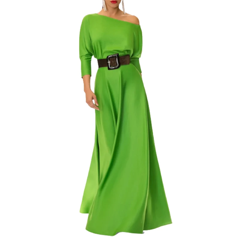 Lemongor Female Stylish Three-Quarter Sleeves Off-The-Shoulder Elegant Party Dress 2023 Summer Green Maxi Dresses For Women
Lemongor Female Stylish Three-Quarter Sleeves Off-The-Shoulder Elegant Party Dress 2023 Summer Green Maxi Dresses For Women