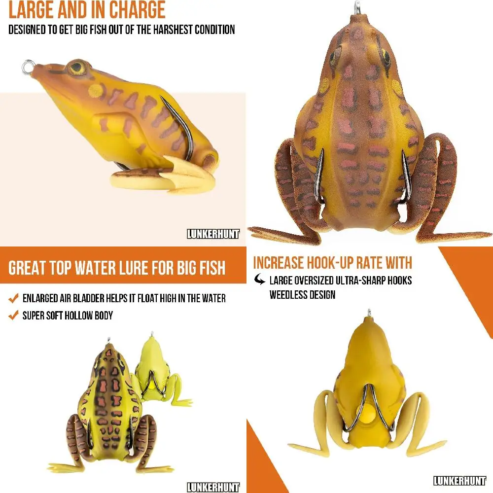Soft Plastic Fishing Lures for Bass & Other Fish. Attractive, Colorful & Durable Soft Plastic Combat Fishing Lure Frogs for Bass
Soft Plastic Fishing Lures for Bass & Other Fish. Attractive, Colorful & Durable Soft Plastic Combat Fishing Lure Frogs for Bass