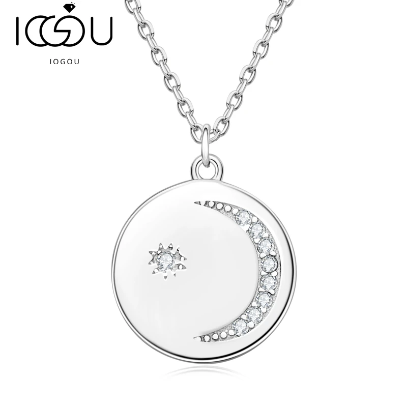 IOGOU Starburst Necklace Moon Pendant Certificated Moissanite North Star Authentic 925 Sterling Silver Fine Jewelry Women 20''
IOGOU Starburst Necklace Moon Pendant Certificated Moissanite North Star Authentic 925 Sterling Silver Fine Jewelry Women 20''