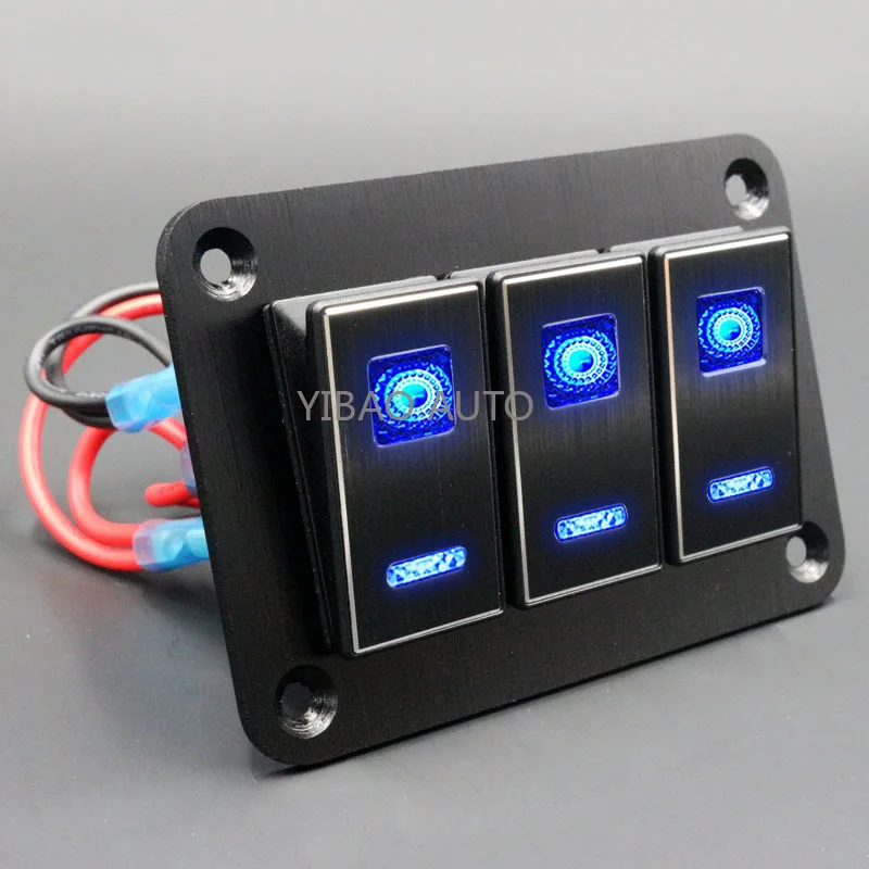 12V 24V 3 Gang Double Light Switch Rocker Switch Panel LED Toggle Waterproof Switch Panels For Car Truck Caravan Camper Marine
12V 24V 3 Gang Double Light Switch Rocker Switch Panel LED Toggle Waterproof Switch Panels For Car Truck Caravan Camper Marine