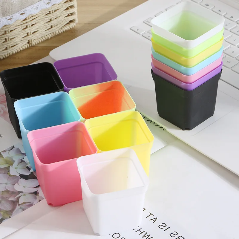 Succulent Seedling Small Flower Pot Colorful Plastic Square Basin Square Breathable Root-Controlling Flower Pot Thickened
Succulent Seedling Small Flower Pot Colorful Plastic Square Basin Square Breathable Root-Controlling Flower Pot Thickened