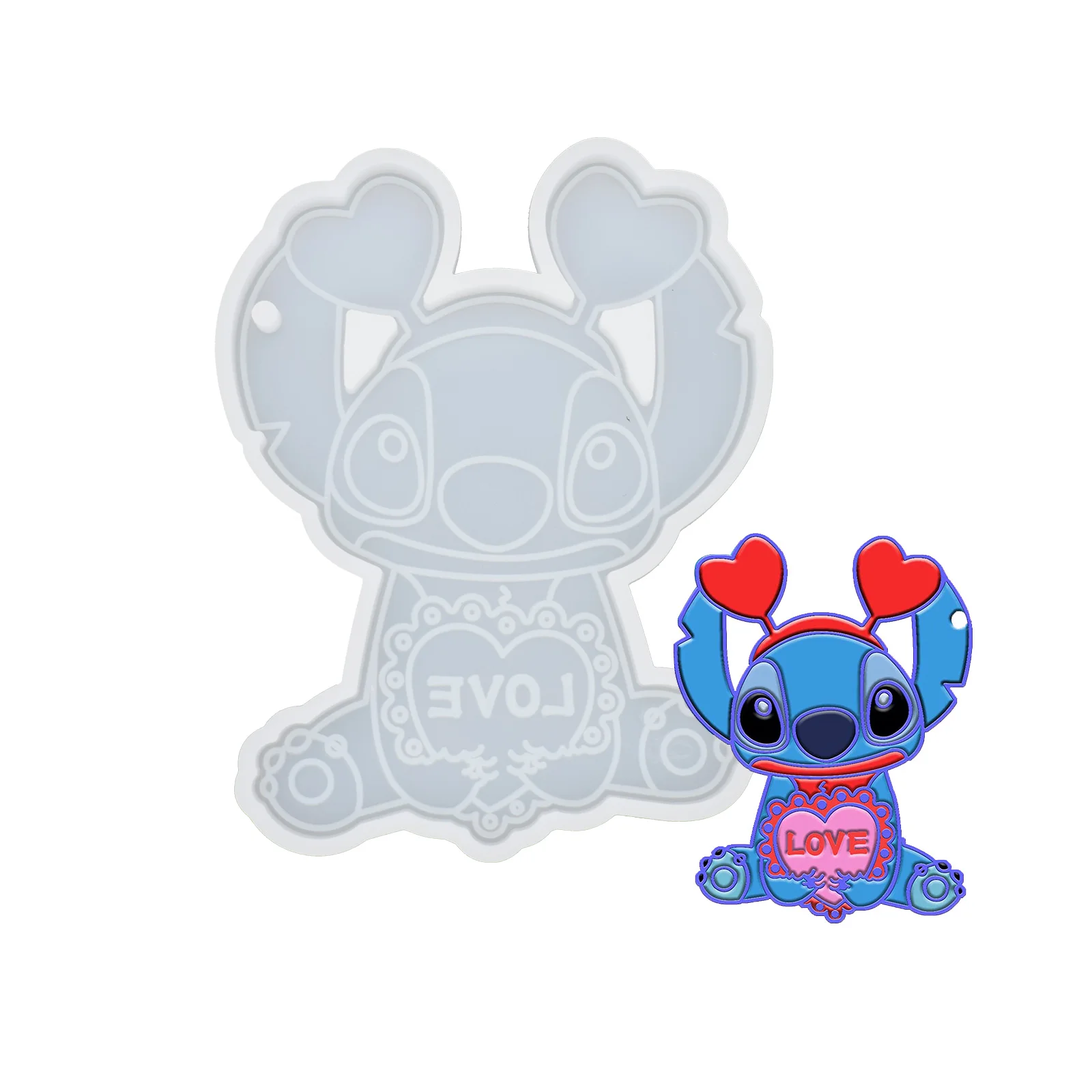 Cartoon Keychain Resin Mold Heart Love Kliss Silicone Mold DIY Valentine's Day Keychain Pendant Decorative Epoxy Mold
Cartoon Keychain Resin Mold Heart Love Kliss Silicone Mold DIY Valentine's Day Keychain Pendant Decorative Epoxy Mold