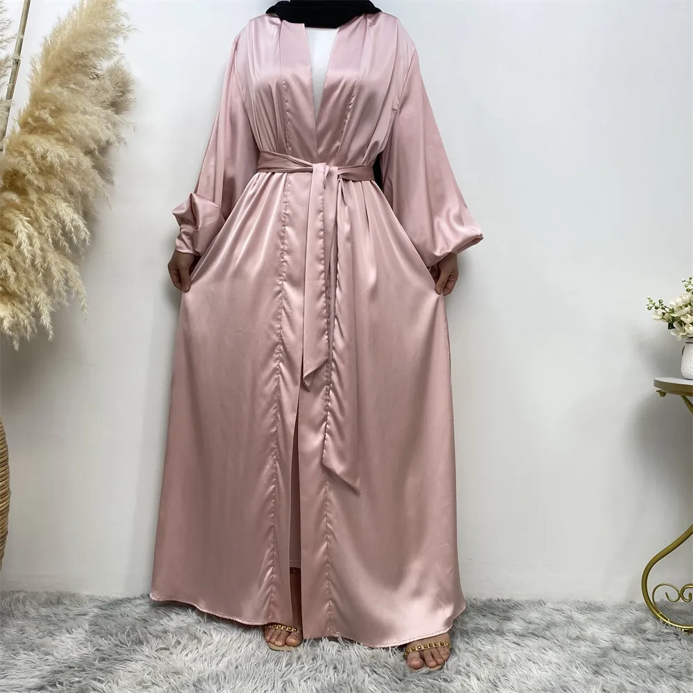 Muslim Open Abayas for Women Satin Lantern Cuffs Cardigan Ramadan Eid Abaya Dubai Islam Modest Clothing Robe Femme Musulmane
Muslim Open Abayas for Women Satin Lantern Cuffs Cardigan Ramadan Eid Abaya Dubai Islam Modest Clothing Robe Femme Musulmane