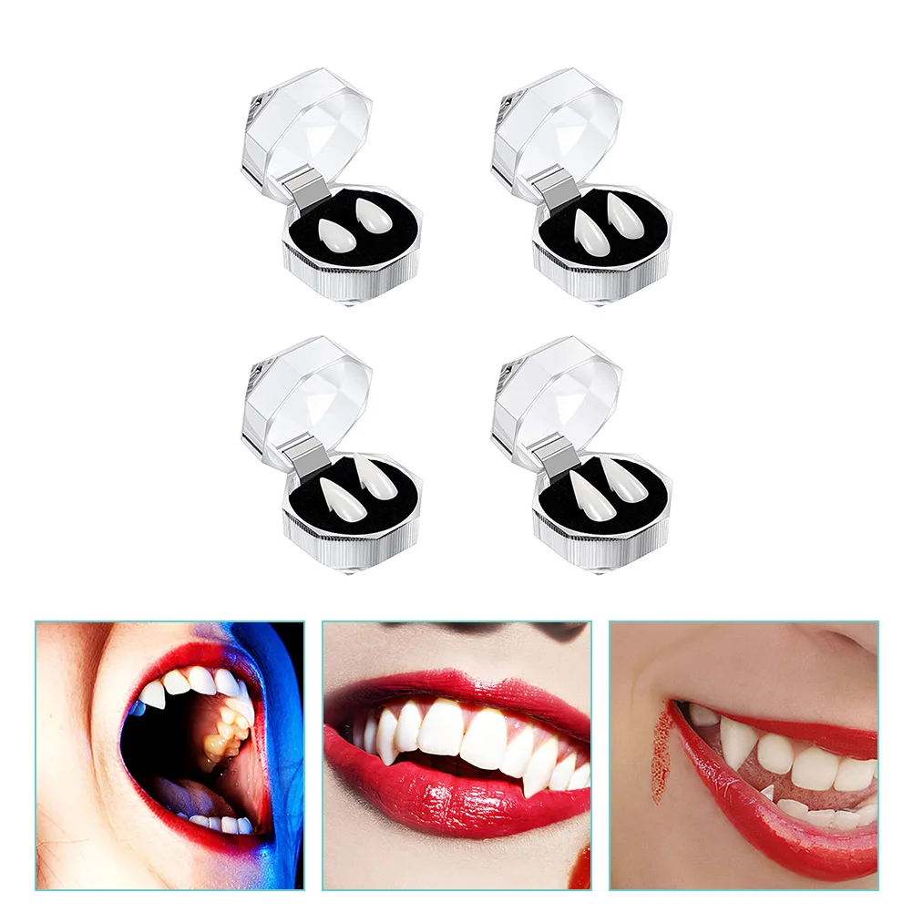 4 Pairs Fake Fangs Props Halloween Vampires Accessories Prom Resin Makeup Supplies
4 Pairs Fake Fangs Props Halloween Vampires Accessories Prom Resin Makeup Supplies