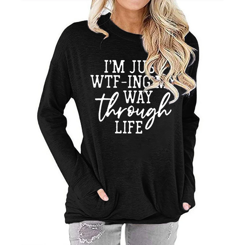 2022 New Letter Print T-shirt Long Sleeve Pocket Tops Tee Shirts Women Clothes O-neck Soft T Shirt Casual Loose Female
2022 New Letter Print T-shirt Long Sleeve Pocket Tops Tee Shirts Women Clothes O-neck Soft T Shirt Casual Loose Female