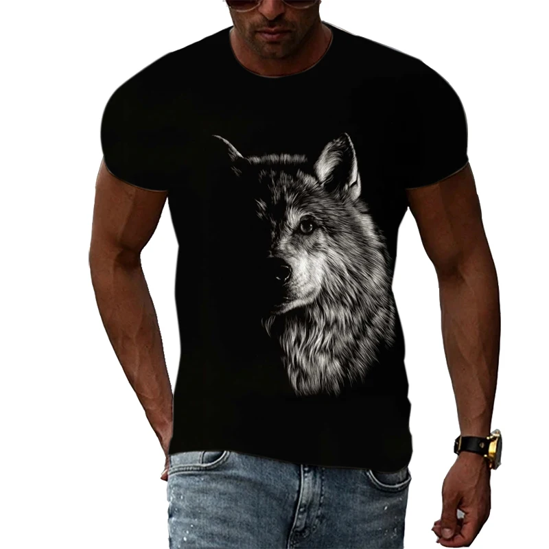 Summer Men Cool Animal Wolf graphic t shirts Casual Fashion Personality Print short sleeve t-shirts Hip Hop Harajuku T-shirt Top
Summer Men Cool Animal Wolf graphic t shirts Casual Fashion Personality Print short sleeve t-shirts Hip Hop Harajuku T-shirt Top