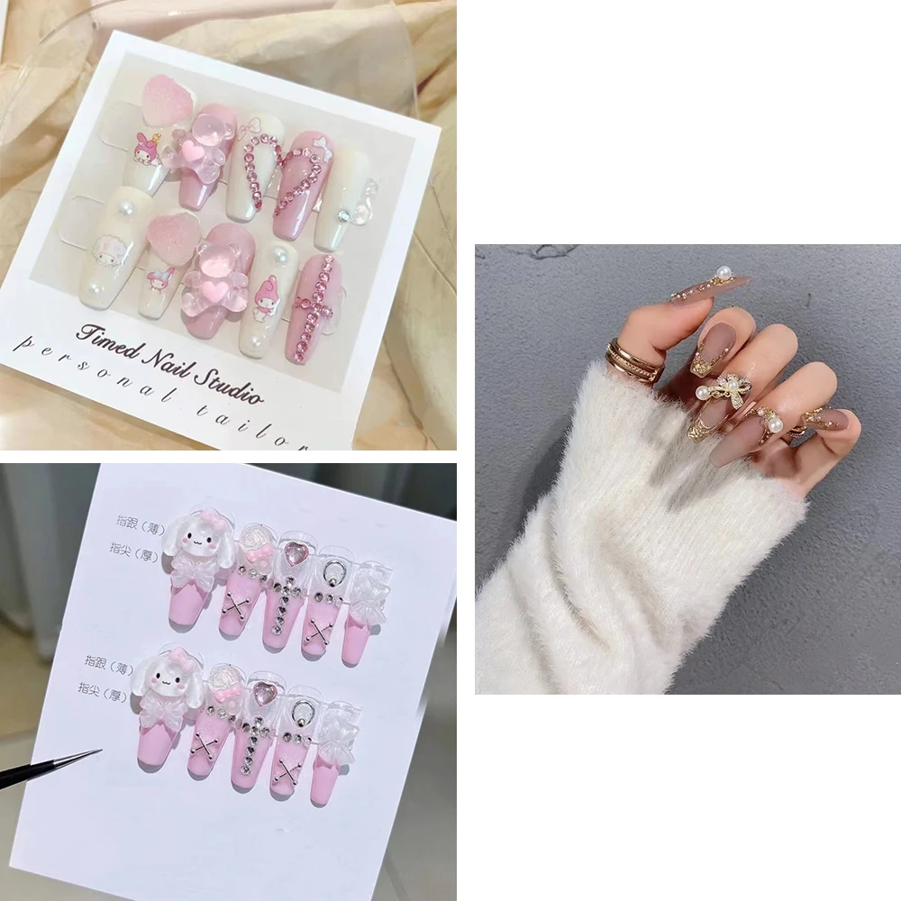 Diy Cartoon Handmade Three-Dimensional Nail Patch Kawaii Kuromi Melody Hellokt Anime Model Fake Nails Stickers Accessories Gifts
Diy Cartoon Handmade Three-Dimensional Nail Patch Kawaii Kuromi Melody Hellokt Anime Model Fake Nails Stickers Accessories Gifts