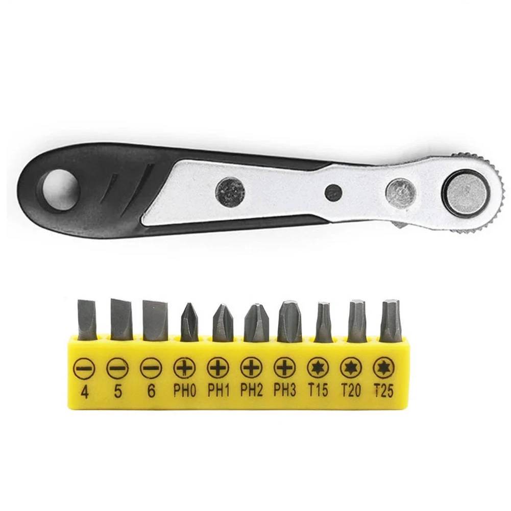 Hexagon Ratchet Wrench 1/4inch Quick Release Socket Spanner With 10pc Batch Heads Torx/slotted/philips Bits Hand Tools
Hexagon Ratchet Wrench 1/4inch Quick Release Socket Spanner With 10pc Batch Heads Torx/slotted/philips Bits Hand Tools