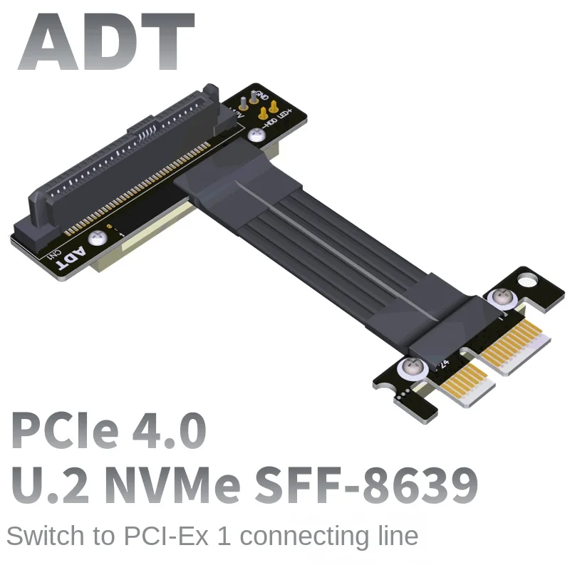 ADT U2 to PCI-E 4.0X1 SFF-8639 NVMe pcie Extended Data adapter cable ADT 5-100cm
ADT U2 to PCI-E 4.0X1 SFF-8639 NVMe pcie Extended Data adapter cable ADT 5-100cm
