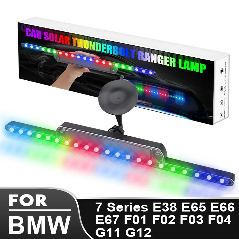 Car LED Lights Solar Colorful Warning Lamp Anti-rear-end Lights Tools for BMW 7 Series E38 E65 E66 E67 F01 F02 F03 F04 G11 G12
Car LED Lights Solar Colorful Warning Lamp Anti-rear-end Lights Tools for BMW 7 Series E38 E65 E66 E67 F01 F02 F03 F04 G11 G12