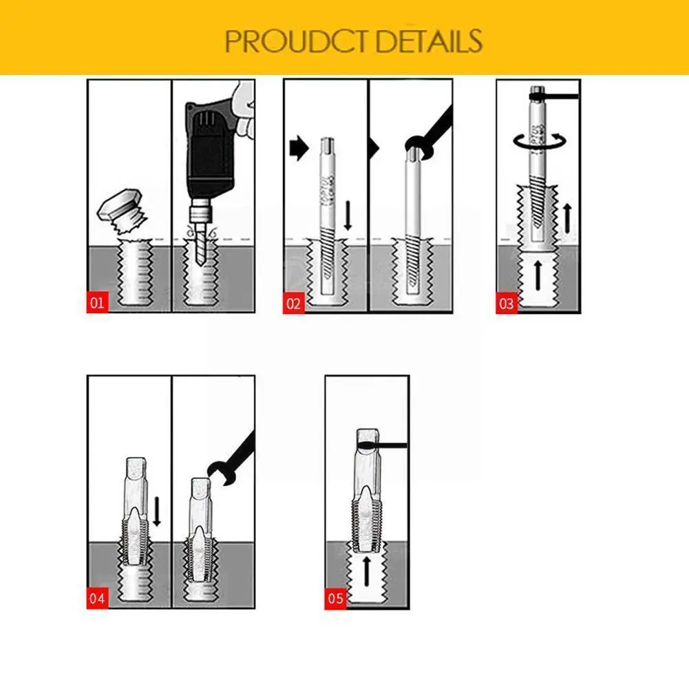 5pcs Screw Extractor Center Drill Bits Guide Set Broken Out Removal Set Remover Speed Easy Bolt Damaged D4f5
5pcs Screw Extractor Center Drill Bits Guide Set Broken Out Removal Set Remover Speed Easy Bolt Damaged D4f5