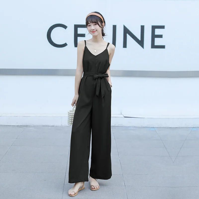 2022 Summer New Korean Version Of High-quality Temperament Suspender Onepiece Bandage Niche Wide Leg Pants Jumpsuit
2022 Summer New Korean Version Of High-quality Temperament Suspender Onepiece Bandage Niche Wide Leg Pants Jumpsuit