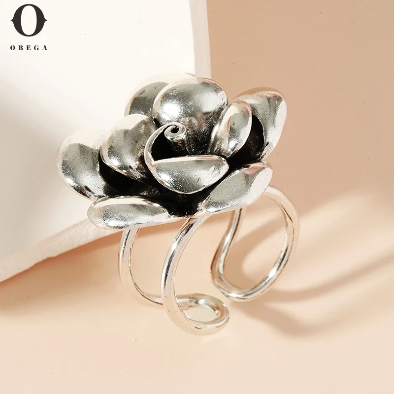 Obega Vintage Punk Silver Color Sweet Flower Wide Rings Fine Jewelry For Women New Fashion Creative Party Accessories Gifts
Obega Vintage Punk Silver Color Sweet Flower Wide Rings Fine Jewelry For Women New Fashion Creative Party Accessories Gifts