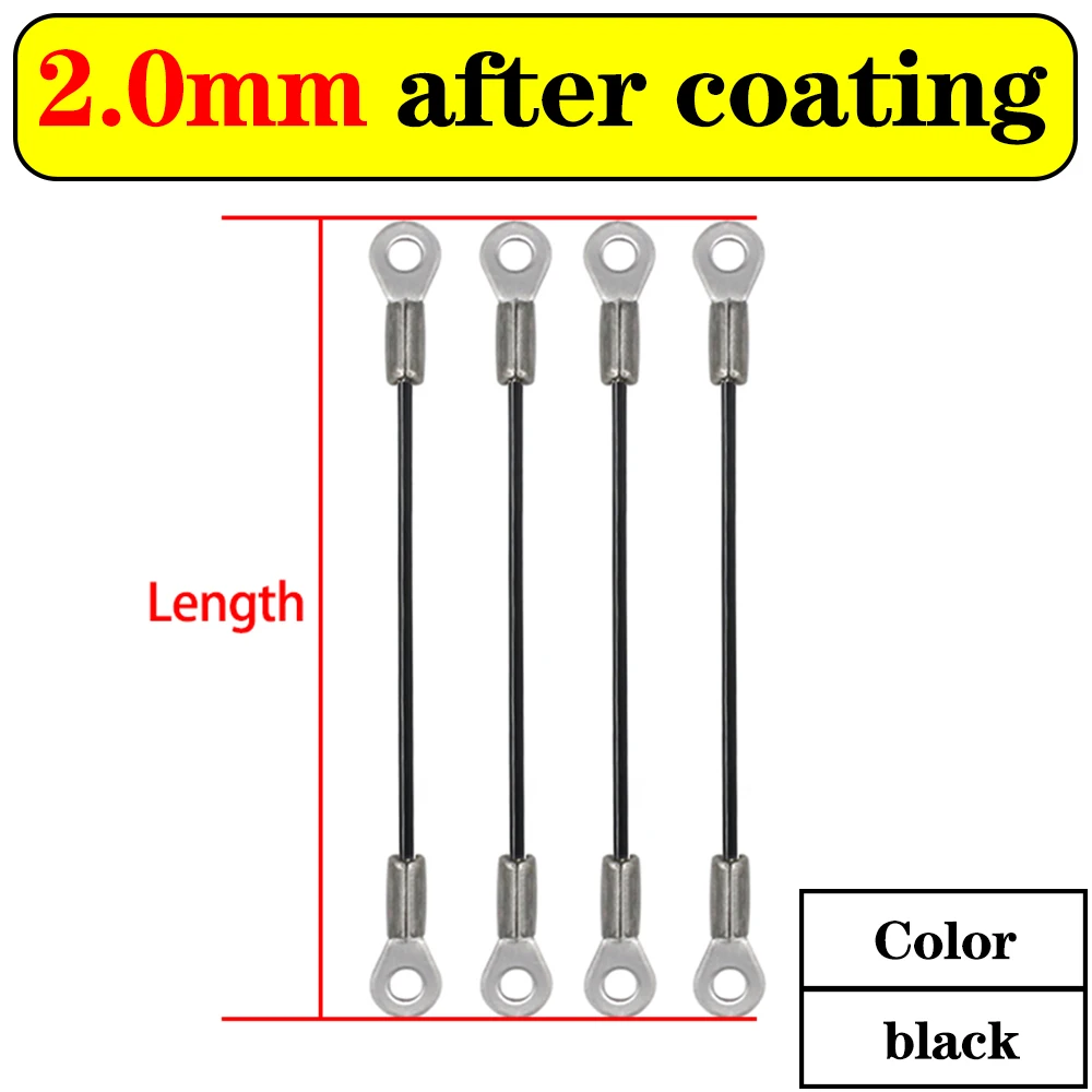 Кабель из нержавеющей стали с ПВХ-покрытием 1,5-3 мм с люверсами, короткий трос, шнурок с замком, безопасная цепь, черный и прозрачный, 4 шт.
Кабель из нержавеющей стали с ПВХ-покрытием 1,5-3 мм с люверсами, короткий трос, шнурок с замком, безопасная цепь, черный и прозрачный, 4 шт.