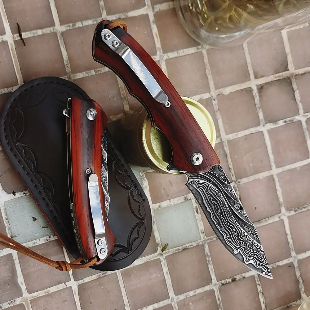 Sitivien ST203 VG10 Core Damascus Wood Handle Ball Bearing Folding Camping Hunt Kitchen Pocket Survival Outdoor EDC Tool Knife
Sitivien ST203 VG10 Core Damascus Wood Handle Ball Bearing Folding Camping Hunt Kitchen Pocket Survival Outdoor EDC Tool Knife